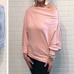 Long sleeve off the shoulder top
